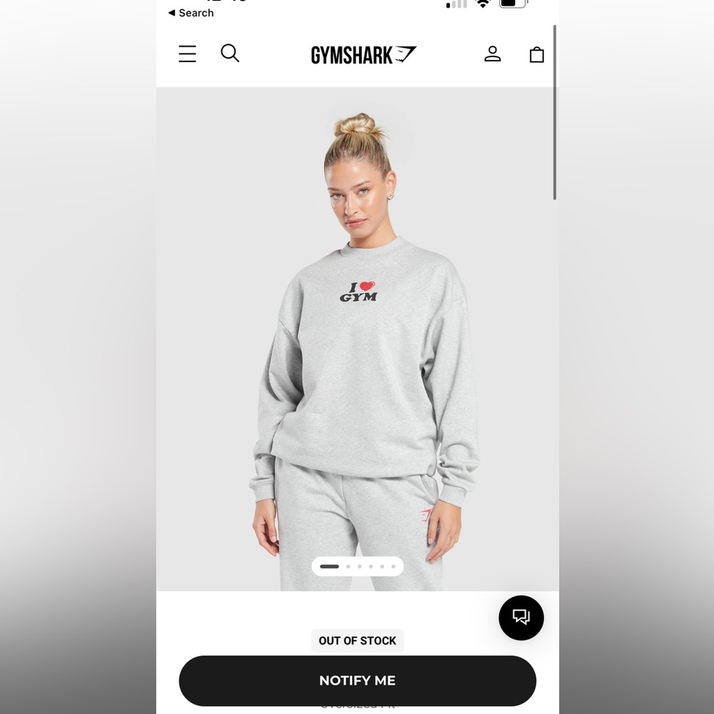 I ❤️ gym Gymshark sweatshirt